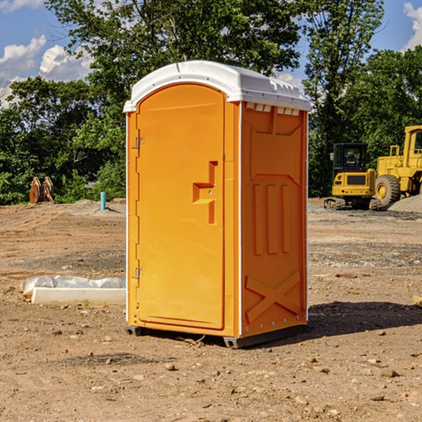 what is the expected delivery and pickup timeframe for the portable restrooms in Petrey AL